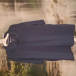 Haggar MENS XXL Short Sleeve Casual imported fabric polo Shirt Blue